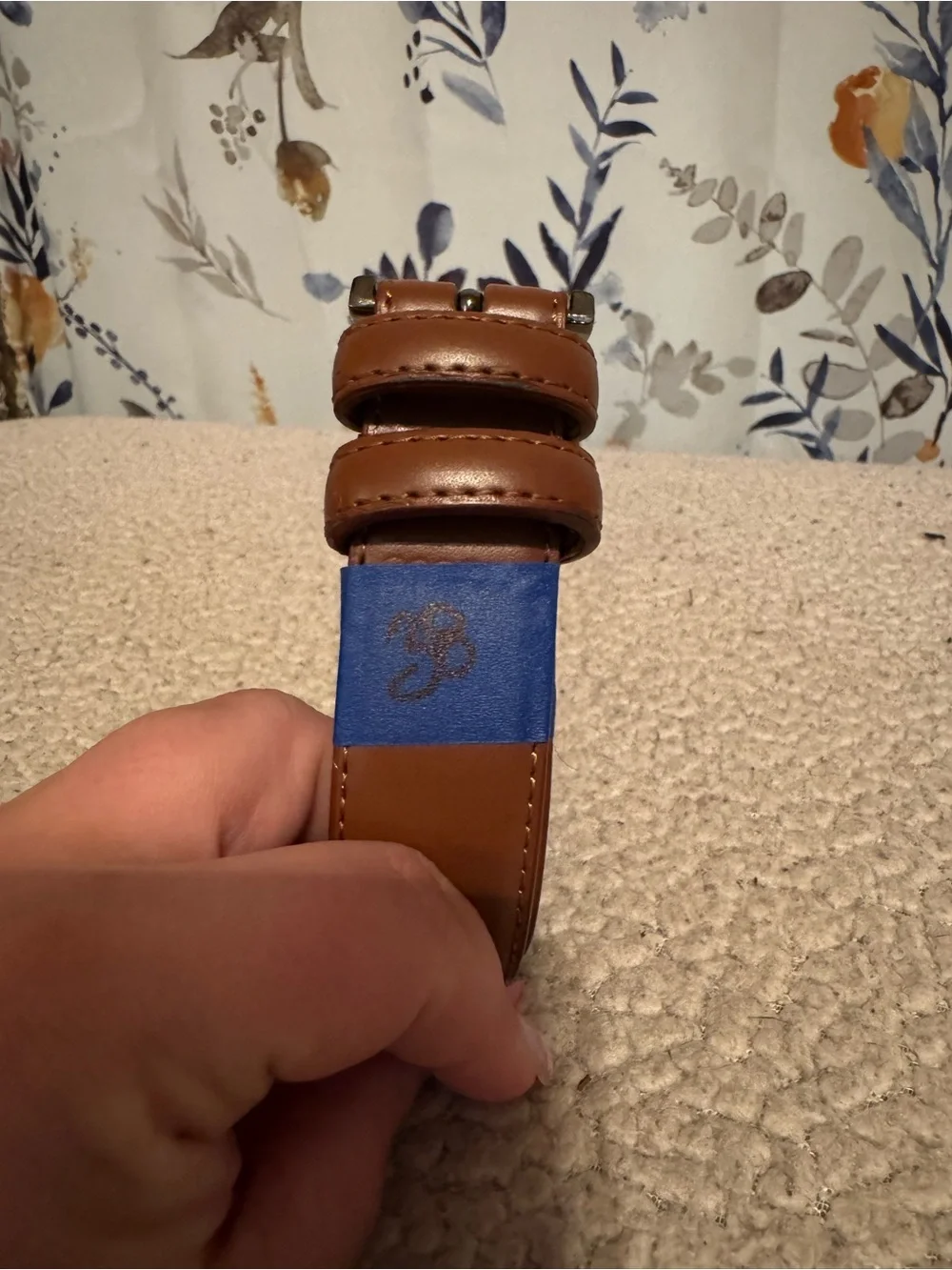 Classic Men’s Leather Belt - Brown Size 38
